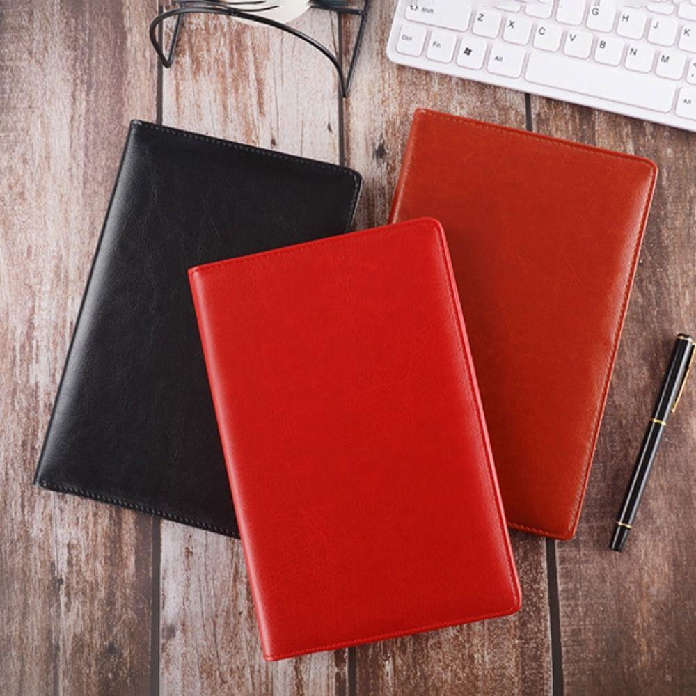 PU Leather A5 File Folder With Elastic Pen Insert Waterproof Business Meeting Contract Clamp Card Slot Clipboard Document Clip
