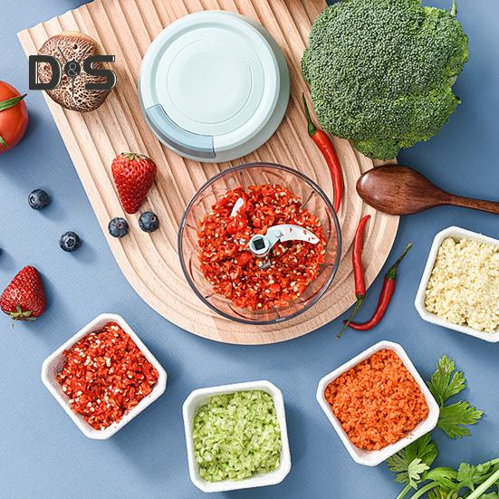 Ручная давилка для чеснока, съемная прозрачная, безопасная для пищевых продуктов, высокоэффективная мясорубка для чеснока, измельчитель с контейнером, кухонная резка для лука и овощей