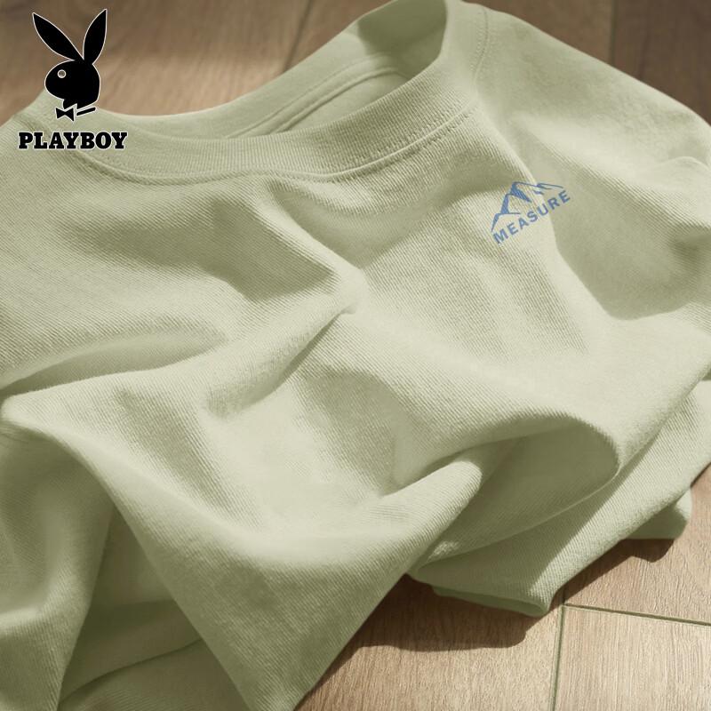 PLAYBOY Мужская футболка с коротким рукавом из чистого хлопка