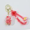 Cartoon Acrylic Quicksand Pendant Bubble Beads Key Rings Quicksand Bear Keychain  Female Girl