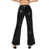 Women High Waist Sparkling Pants Wide Leg Flared Trousers Sequin Bling Party Slacks Glitter Night Out Pants Clubwear