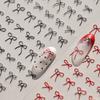 1Pcs 3D Japanese Mini Bow Nail Art Stickers Cartoon Sale Black White Ribbon Nail Decoration Decals Diy Nail Accessories