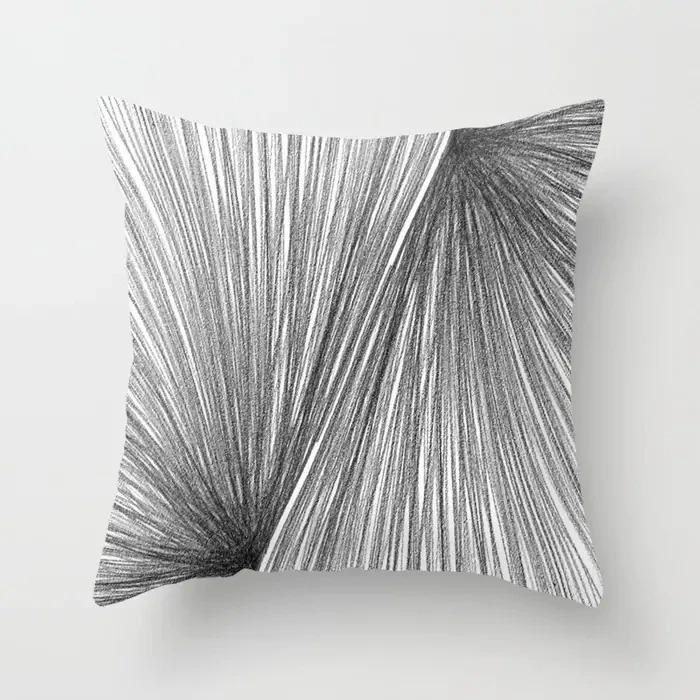 Black Geometric Pattern Pillowcase Office Living Room Home Pillowcase Car Ornaments