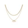 Urban Cubic Bar Layered Necklace Elbrnn163
