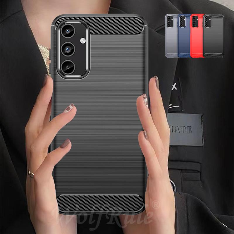 Чехол-накладка для Samsung Galaxy A15 Samsung A15 A25 A05 A05S Capas Задняя крышка телефона Противоударный ТПУ Мягкий Чехлы из углеволокна Samsung A15