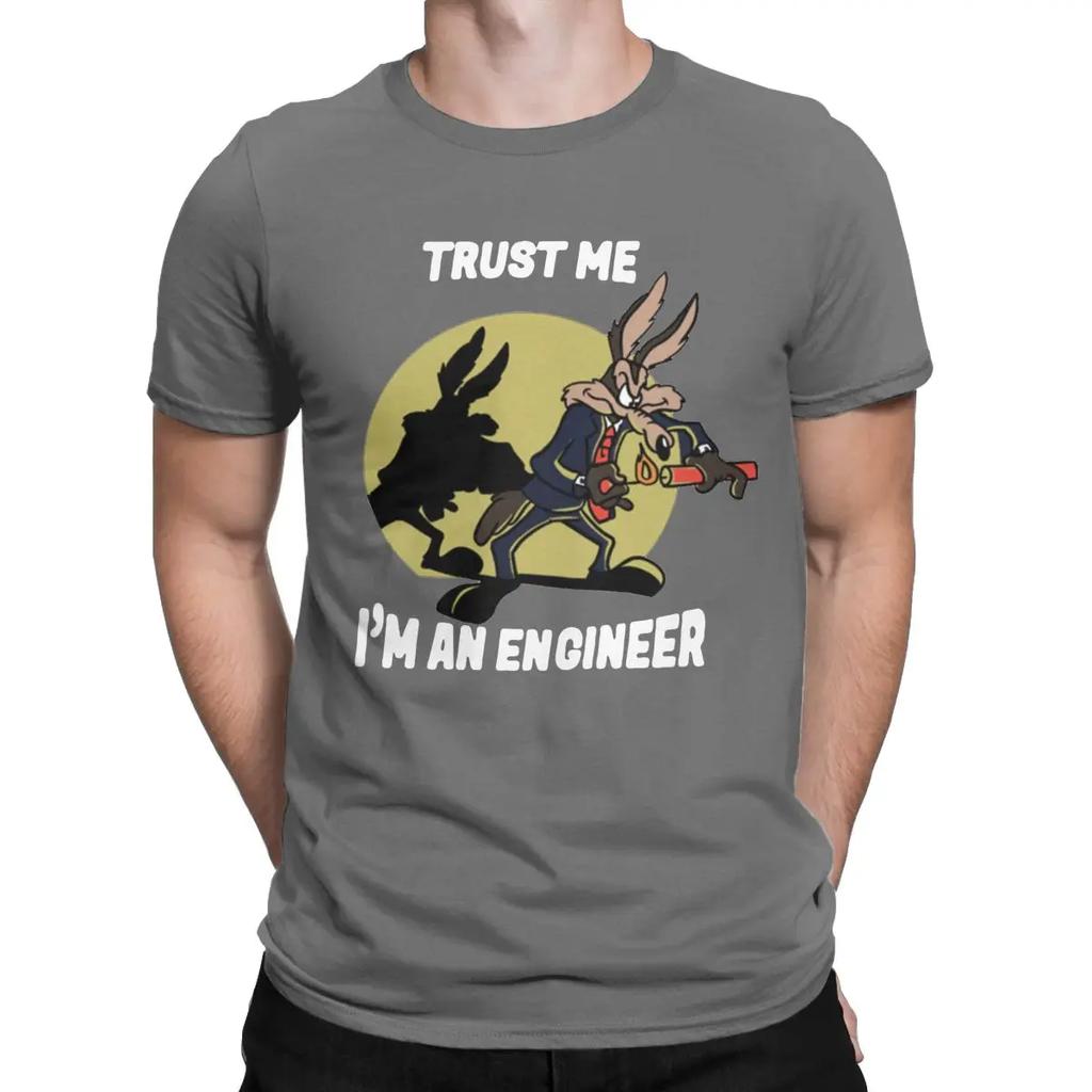 Novelty Trust Me Im An Engineer T-Shirts Men Crewneck Pure Cotton T Shirt Engineering Short Sleeve Tee Shirt Gift Idea Clothes