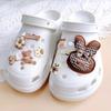 New Hole Shoes Fashion Thousand Bird Grid Rabbit Bear Set Shoe Buckle Beach Shoes Decorative Accessories Set