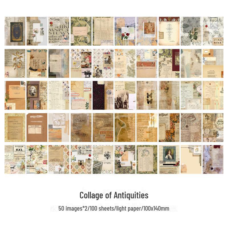 Ранняя серия Foam Flower Echo Retro Art DIY Notepad Background Paper