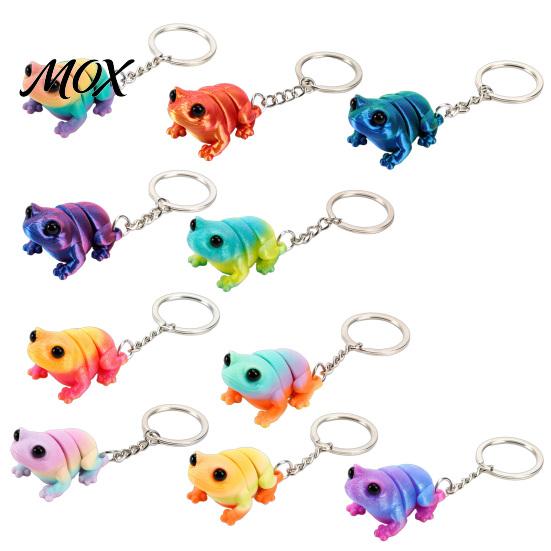 Backpack Pendant 3D Printed Articulated Frog Keychain, Animal Accessory, Shaped Key Chains Bag Charm with Ring, Gift for Fog Lovers Charms