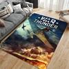 "Ковер с тематикой War Thunder" Нескользящий ковер, подходит для гостиной и спальни, диванов.