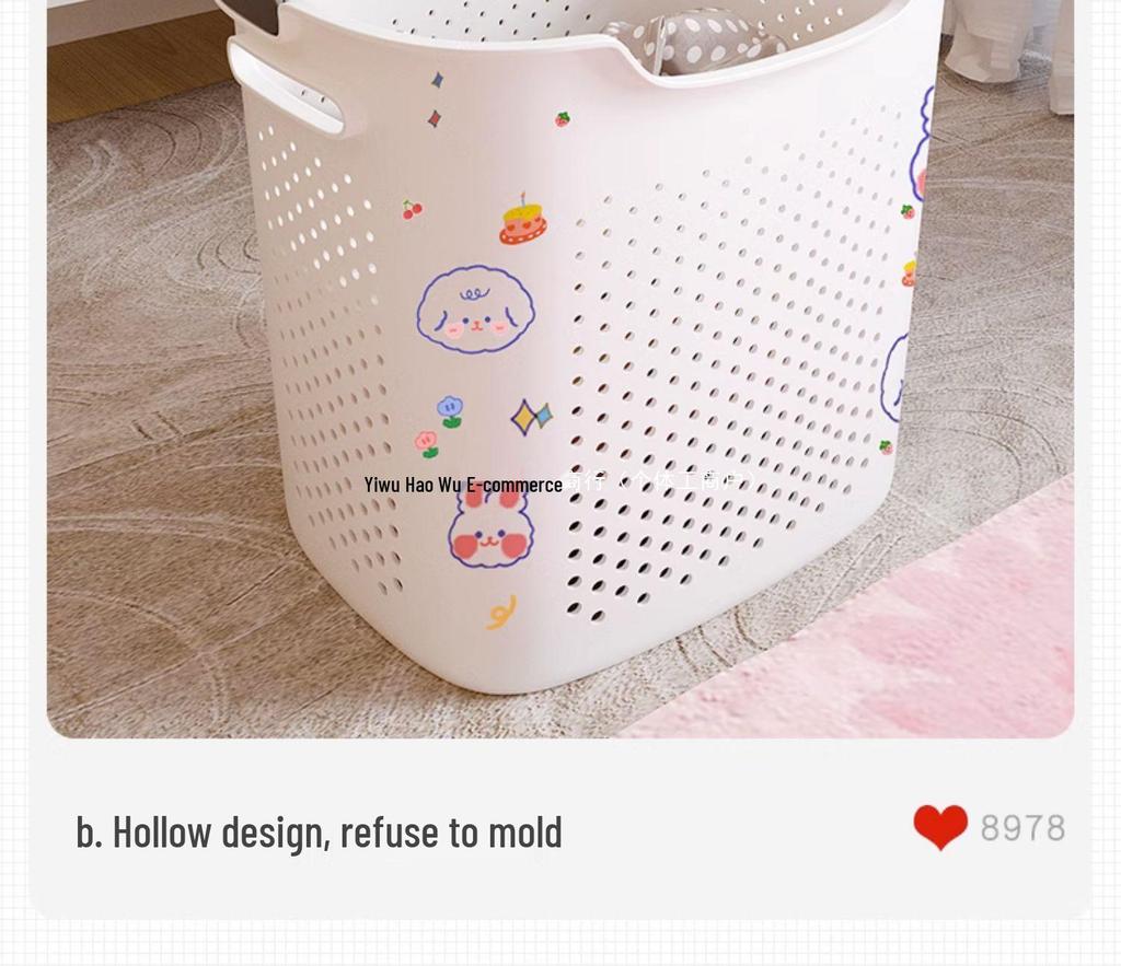 Корзина для белья для ванной большой вместимости - Стильное хранение одежды для душа и туалета