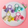 With Tassel Sweet Resin Tulip Keyring Young Girl's Heart Tulip Flower Keychain Pendant   Girls