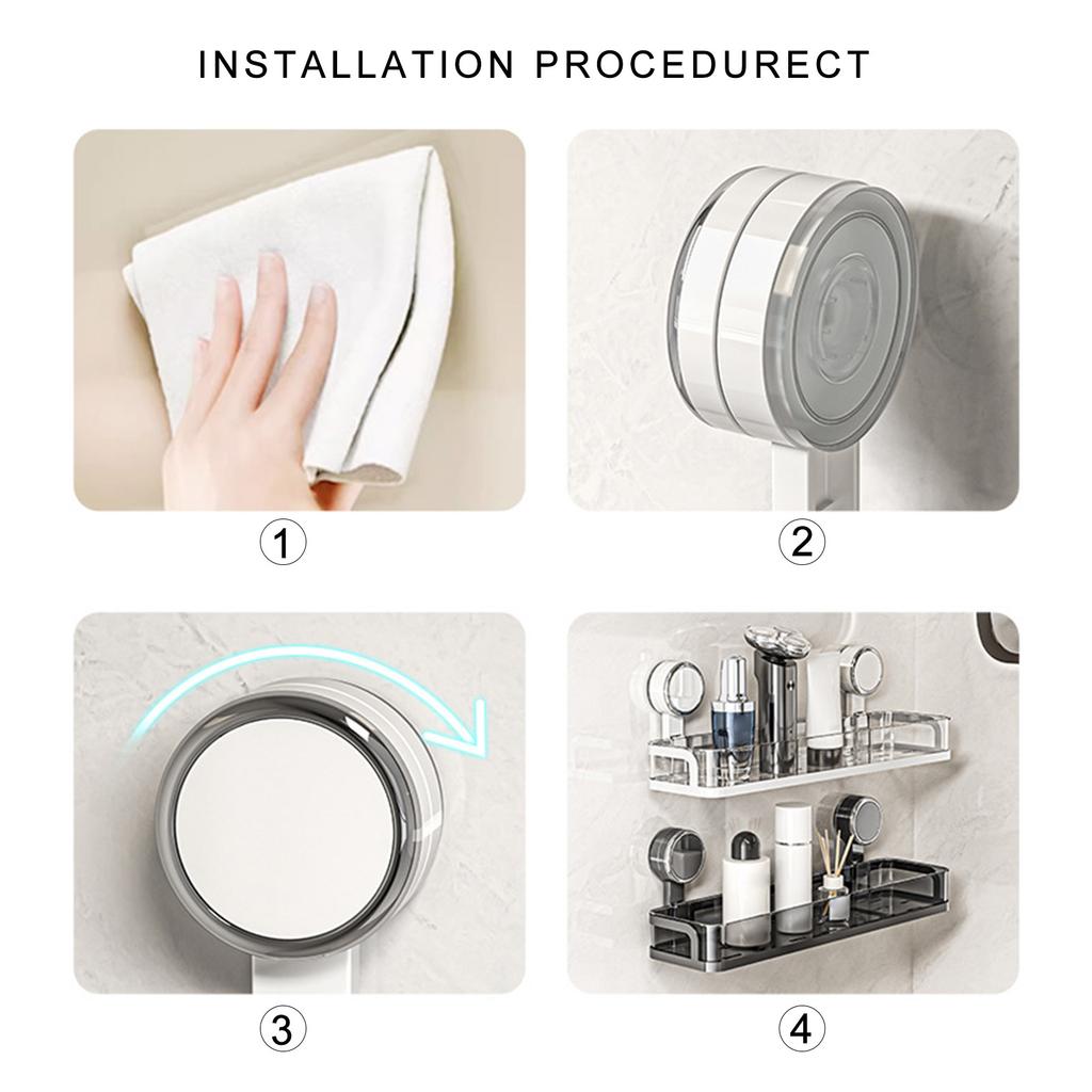Полка для хранения на присоске для ванной комнаты Wasy Installation Органайзеры для ванной комнаты Стеллаж для хранения подходит для всех гладких стен