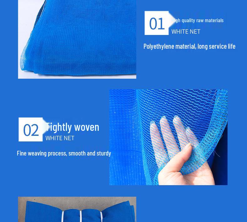Blue Mesh Safety Net for Construction: Dustproof, Windproof Protection