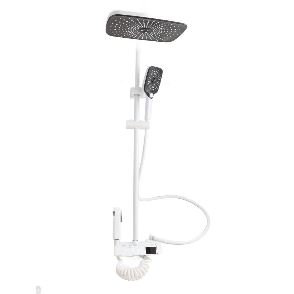 Bathroom Shower Head Set NPT 1/2 Push Button Comfortable Rainfall Shower Head With Handheld Sprayer