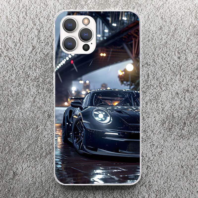 Крутой Мужской Мужчины Спортивные Автомобили Печать Мягкий Чехол для iPhone 17 Air 16 16E 15 14 Plus 13 Mini 12 11 Pro Max Оболочка Телефона SE 7 8 Узор C