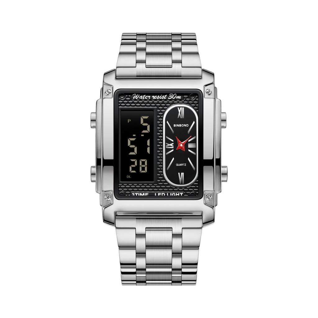 Мужские водонепроницаемые светящиеся наручные часы-будильник для бега