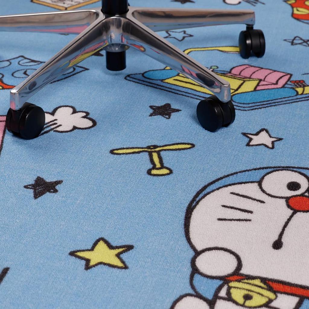 Marushin Desk Carpet, Doraemon with Many Secret Gadgets, Cute Character Design, Fluffy, Stylish, Non-Slip, 2875007700