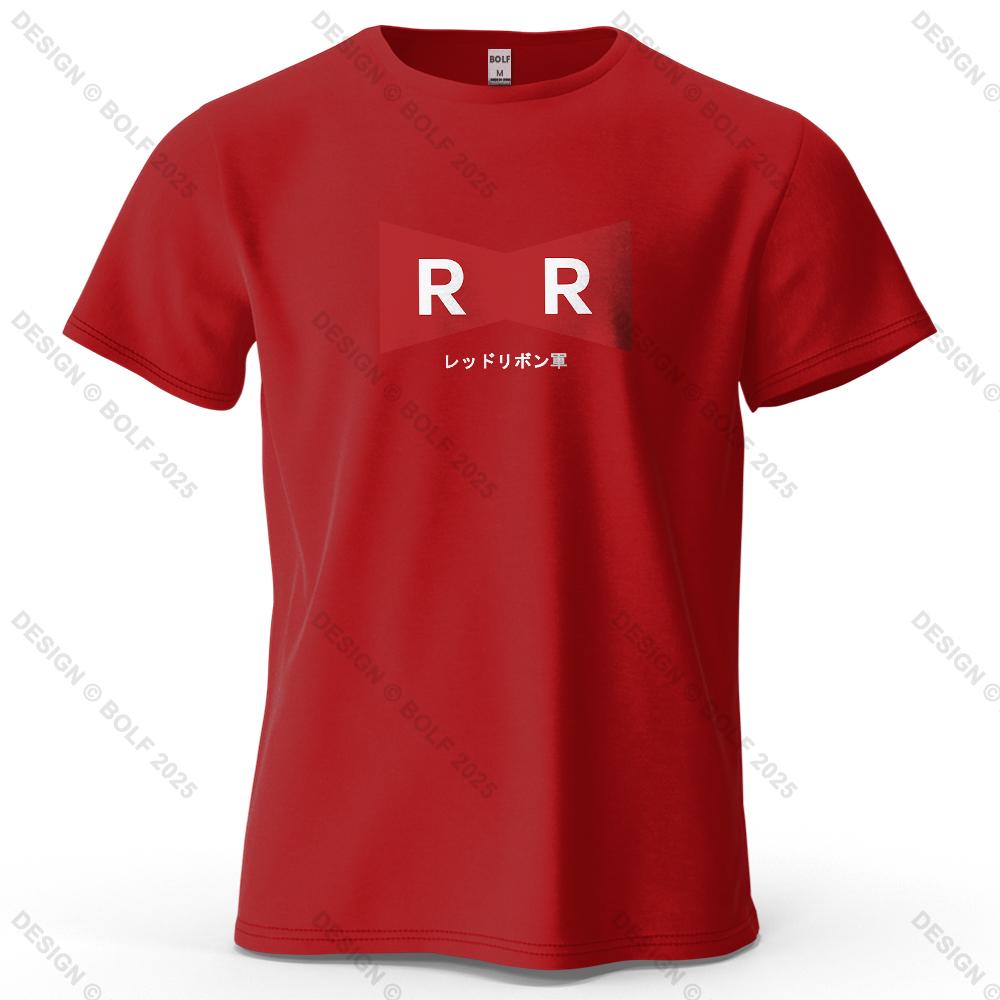Red Ribbon Army Printed Unisexs TShirt 100 Cotton Oversized Anime Graphic Tees for Unisex Tops Tees Casual Streetwear