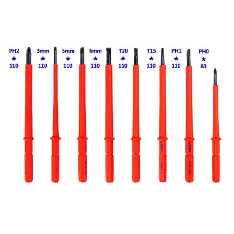 Insulated Screwdriver Set Strong Magnetic Adsorption Tip Easily Installation