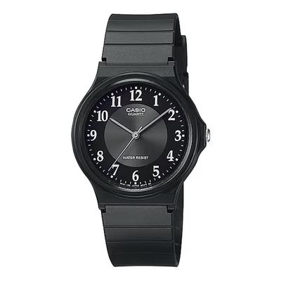 Аналоговые часы Chipkashi Cheap Casio с уретановым ремешком унисекс черного цвета, зарубежная модель MQ-24-1B3L двухцветная [предмет]