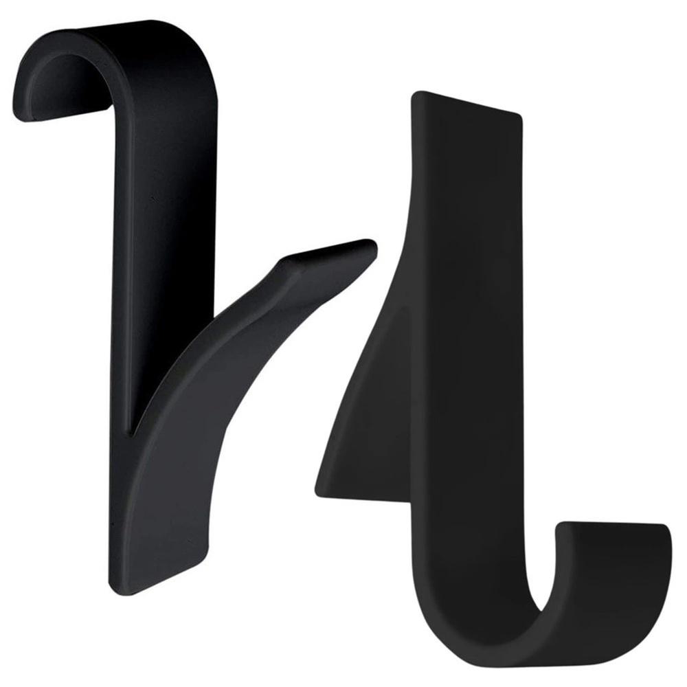 Black Radiator and Towel Rail Hooks 2-Pack