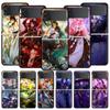 Чехол для телефона Genshin Impact с аниме для Samsung Galaxy Z Flip 3 4 5, черный складной чехол для мобильного телефона, жесткий защитный чехол для ПК