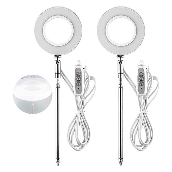 1/2 шт. телескопическая настольная лампа для выращивания растений полного спектра с автоматическим таймером 4/8/12 ч и 4 уровнями регулировки яркости, регулируемая по высоте светодиодная лампа для растений