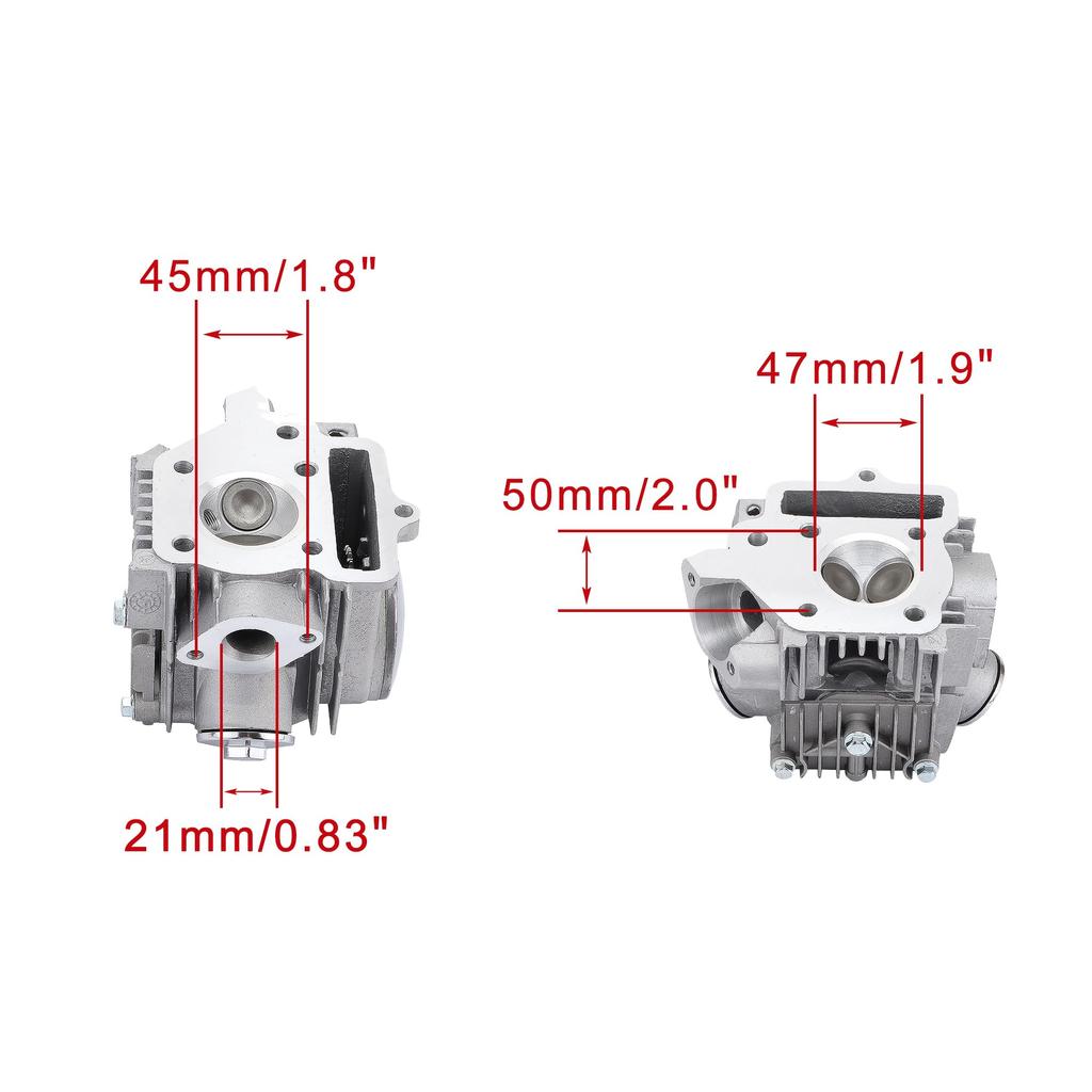 WOOSTAR Головка цилиндра 47 мм, клапан 65 мм с A7TC свечей зажигания для Honda CRF70 CT70 TRX70 XR70 Dirt Pit Bike ATV 4 Wheeler Quad 70cc Engine