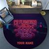 Custom Name Flamengo Round Area Rug,Carpet Rug for Living Room Bedroom Sofa Playroom Decor,Non-slip Floor Mat