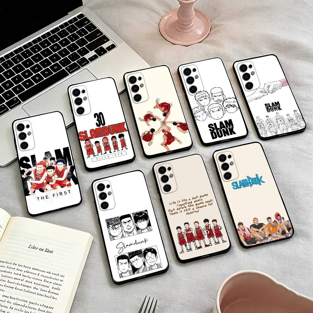 Slam Dunk-k SD Phone Case For Samsung S25,S24,S21,S22,S23,S30,Ultra,S20,Plus,Fe,Lite,Note,10,Black Cover