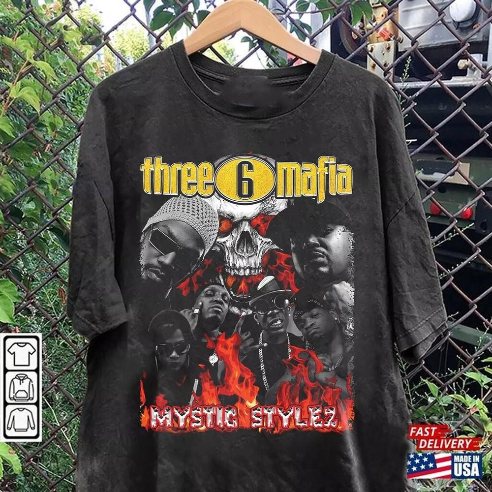 Новая классическая футболка Three 6 Mafia Подарок для фанатов Унисекс S-5XL Футболка BS74 Унисекс футболка