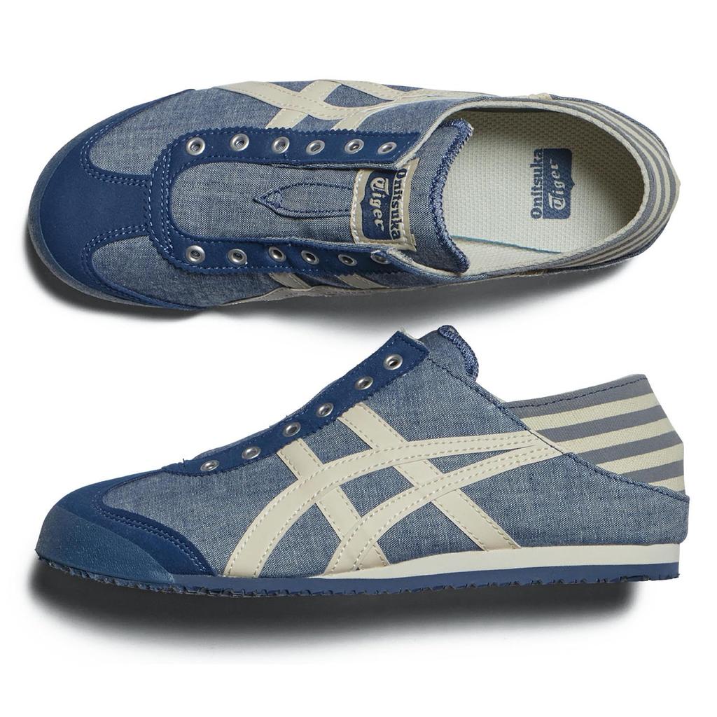 Кроссовки Onitsuka Tiger MEXICO 66 в цвете Парати Размер см Синий, Шамбре/Натуральный, 27.5