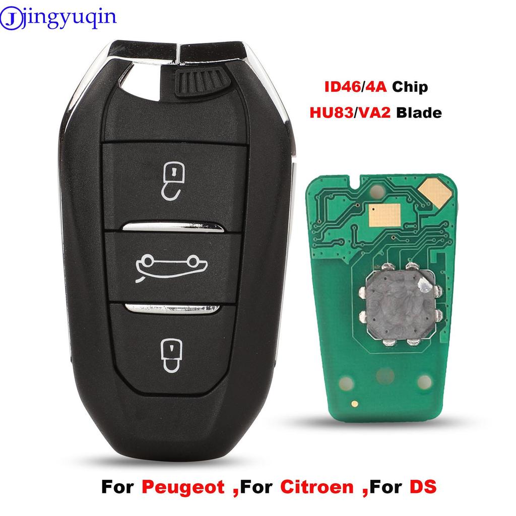 Jinyuqin Smart Keyless Go Remote Key 433 МГц для Peugeot 308 408 508 5008 Citroen C4 C4L DS4 DS5 4A ID46 Chip 434 МГц Keyless