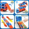 Transport Truck Toy 65-Inch Foldable Toddler Car Carrier for Boy Girl 9 In 1 Race Track and Die-Cast Truck Race Car Gift Vehicle