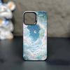 Золотые звезды луна Туманность Розовый Чехол для телефона Для iPhone17,16,15,14,13,12,11 Plus,Pro Max Черный Матовый Ударопрочный Чехол