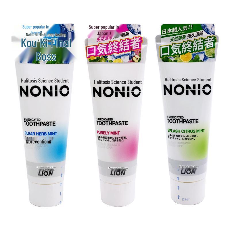 Зубная паста Lion NONIO Япония 130 г - Свежее дыхание с ароматом Cool Mint, Fruity Mint или Citrus Mint.