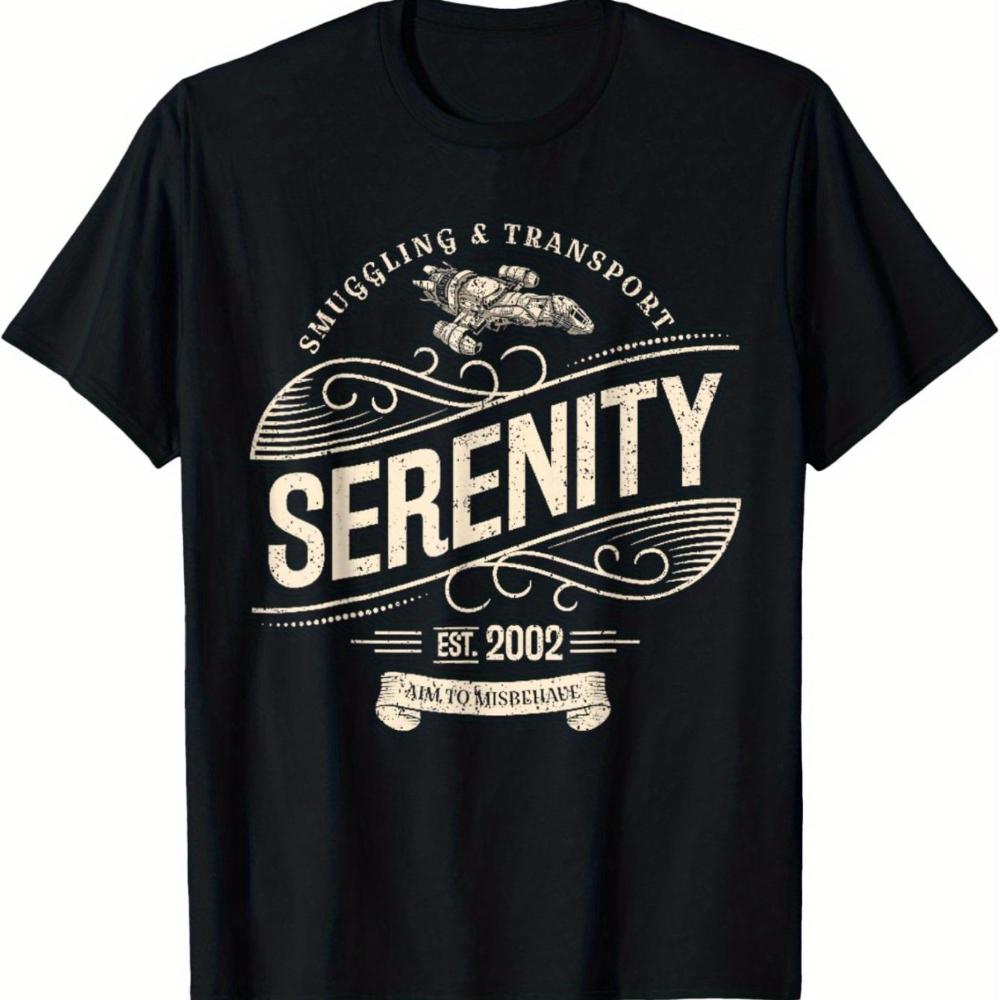 Mens Vintage Quiet Smuggling and Transporting Tshirt Black Comfortable Tshirt Firefly Fans and Science Fiction Lovers