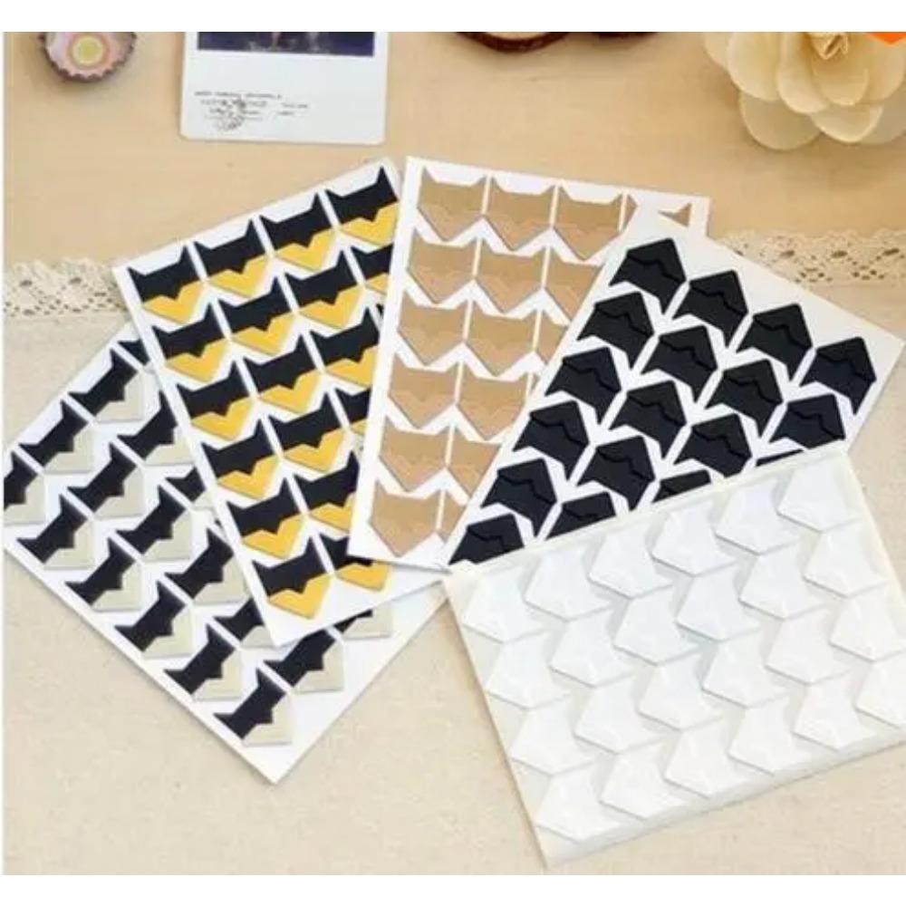 120 Pcs/Lot 5 Sheets DIY Vintage Corner Kraft Paper Stickers For Photo Album Frame Decoration Scrapbooking Picture Protect Decor