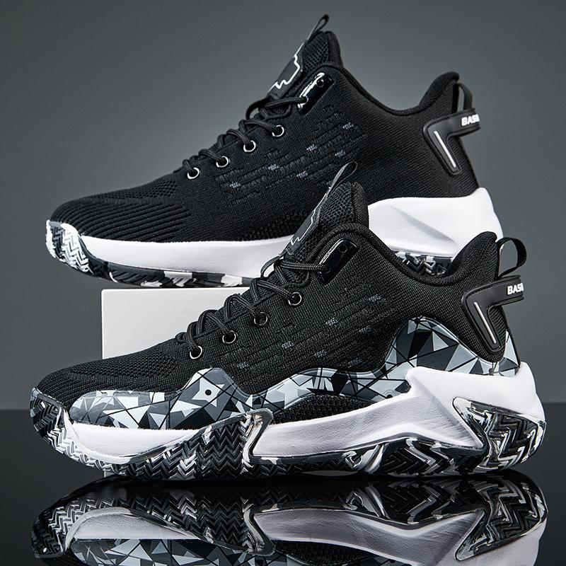 Men's Basketball Shoes Breathable Cushioning Non-Slip Wearable Runing Shoes Gym Training Athletic Basketball Sneakers for Women