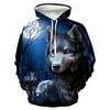 3D Wolf Hoodies Casual Sweatshirts Boy Jackets Quality Pullover Tracksuits Animal Streetwear For Men