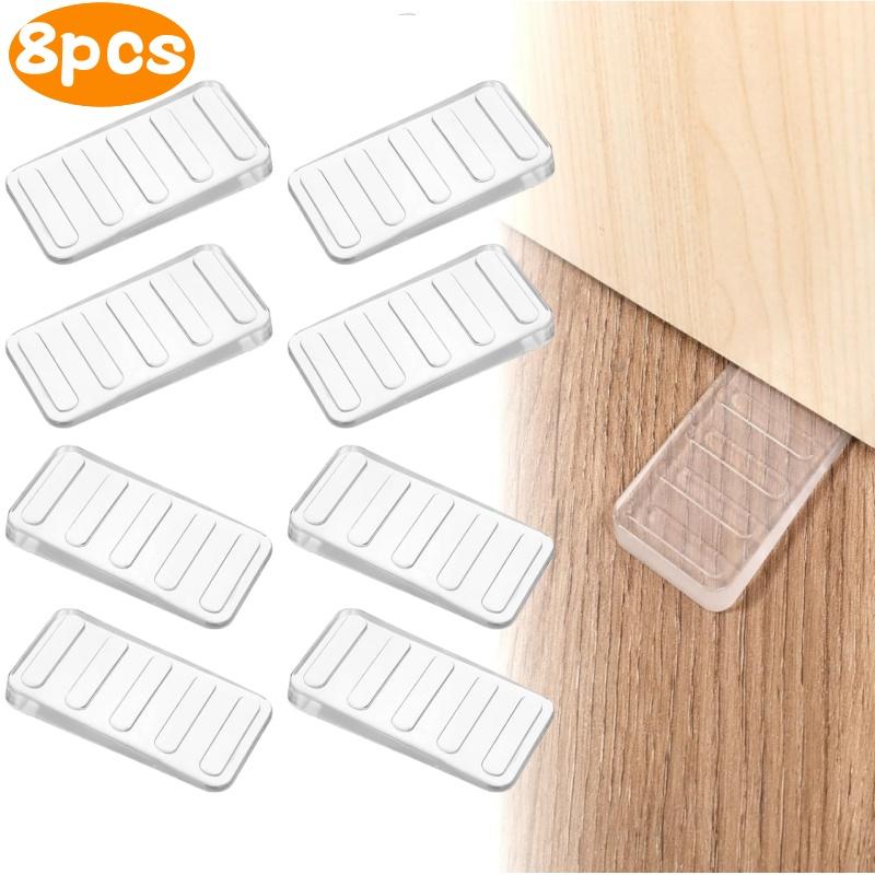 8 Pcs Leveling Shims, Clear Plastic Wedges for Level Uneven Home Furniture,Toilet,Bed,Table,Appliance,Non Slip Texture Levelers