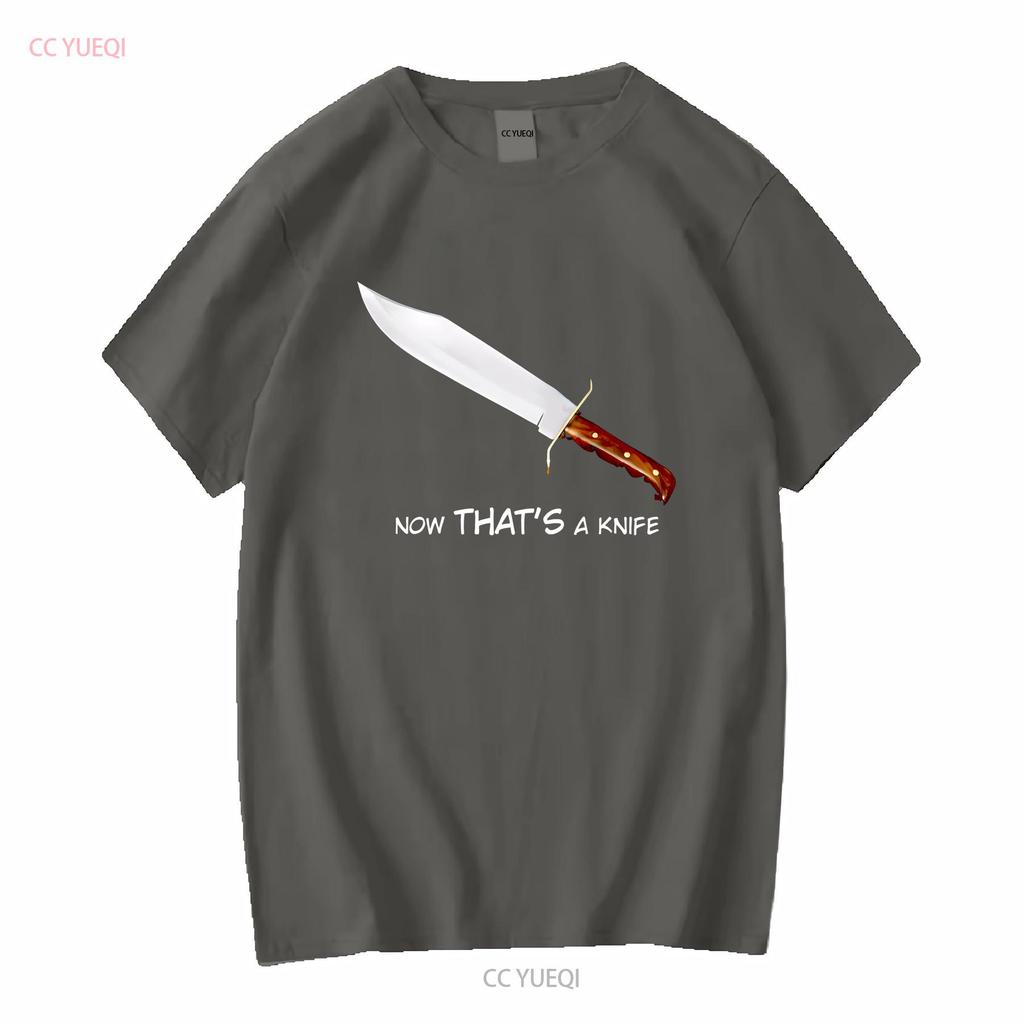 Crocodile Dundee Now Thats A Knife Funny Movie T Shirt Long Or Short Sleeves Vintage Washed Versatile Top For Everyday Wear