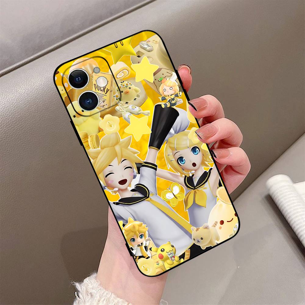 Чехол для телефона J-KagamineS Rin Len Черный чехол для телефона для IPhone 17/16/15/13/14 Pro Max/ 11Plus/X/Xr/Xs Max 13mini