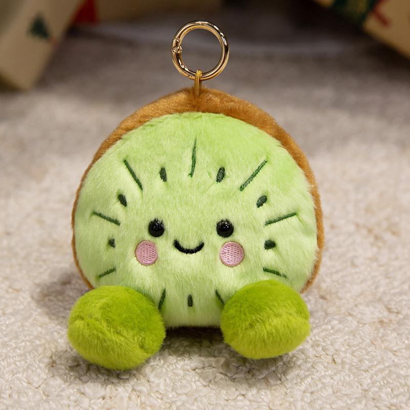 Smiling Fruit Plush Toy Keychain For Kids With Soft Short Plush Material
