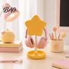 Cute Star Design Headphone Rack Stand with Storage Tray, 3D Printed PLA Headset Hanger & Desk Organizer for Small Items Organizer, Macaron Color