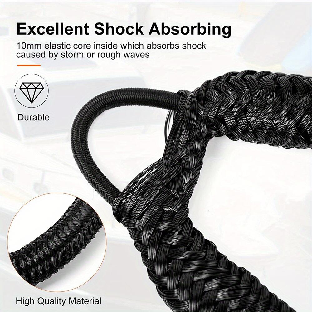 2pcs Dock Mooring Rope (with Stainless Steel Clip) for Boat Docks, Kayaks, Jet Skis, Jet Skis, Pontoons, Canoes, Powerboats