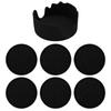 6pcs/Set Round Cup Pad Tabletop Protection Tea Mat Silicone Drink Coaster Set  Hotel Restaurant
