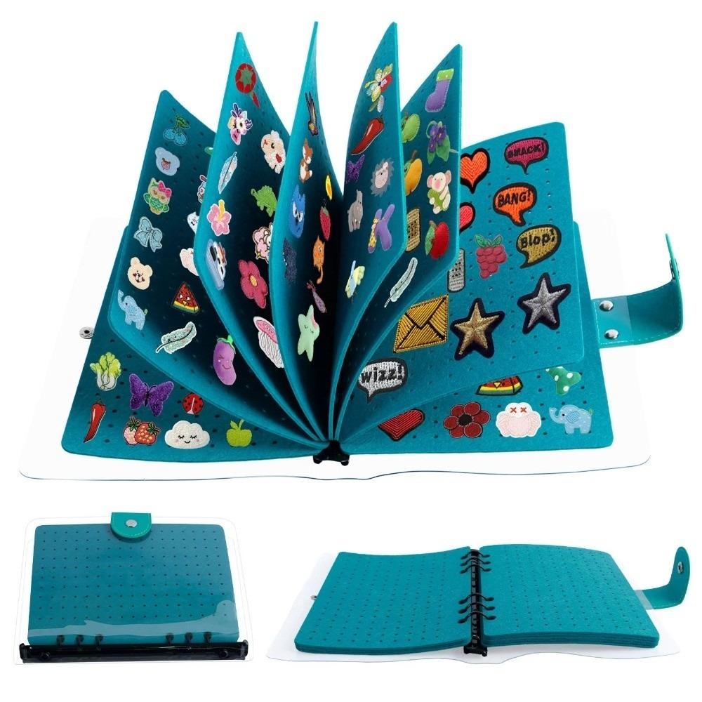 Dust-proof Felt Brooch Storage Book 8 Pages Badges Collection Book Medal Organization