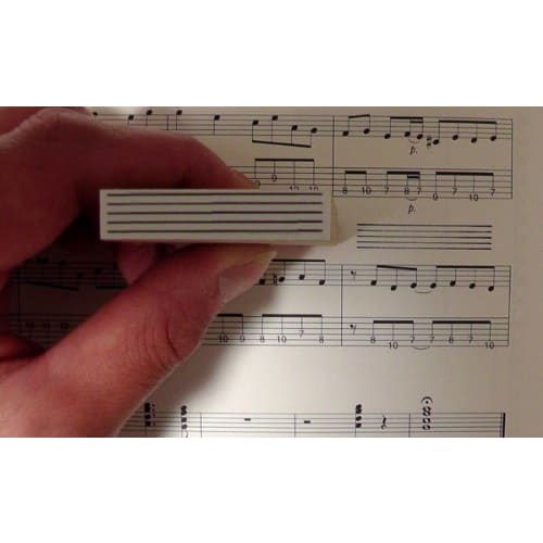 Musical Staff Stamp, 6mm Wide (For Piano Scores, Solo Sheet Music, Etc.)